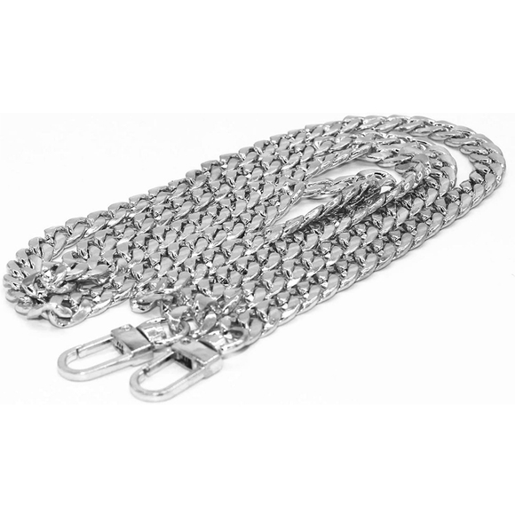 Polished Silver-tone 47 inch Crossbody Chain Nonbranded - Picture 4 of 4